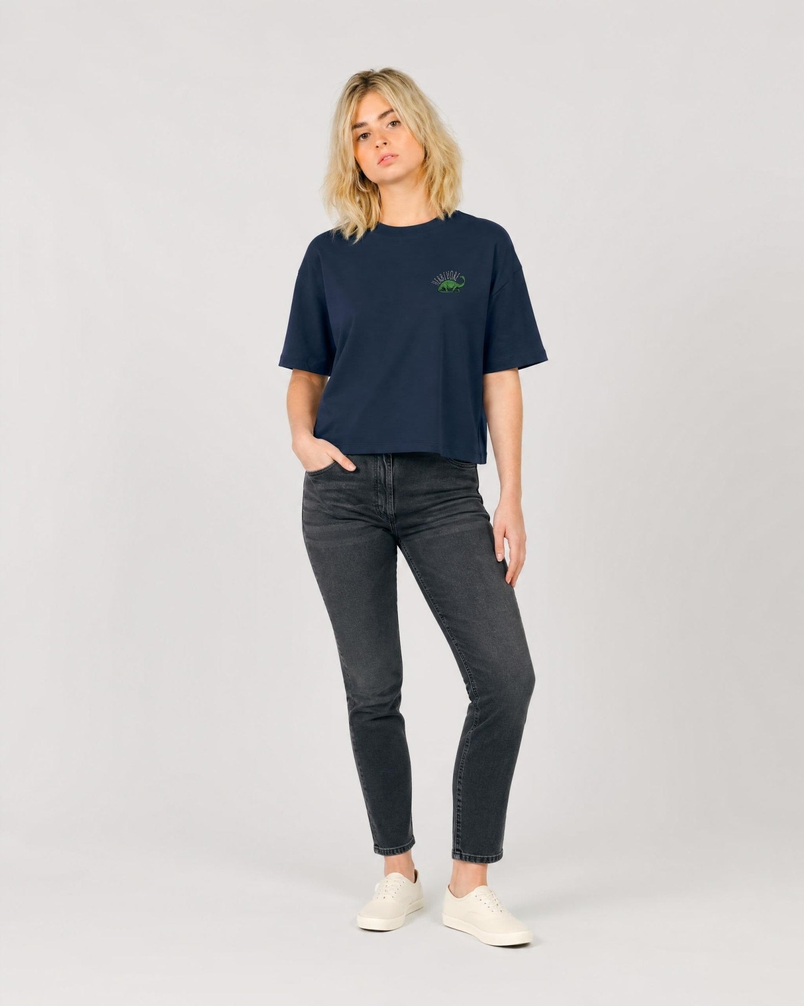 Herbivore Brontosaurus Women's Boxy T-Shirt - Vegan America