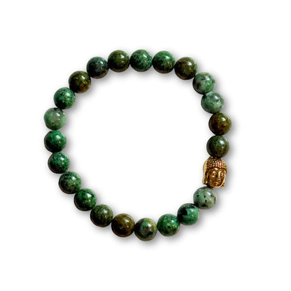 Buddha Crystal Beaded Bracelet - African Turquoise
