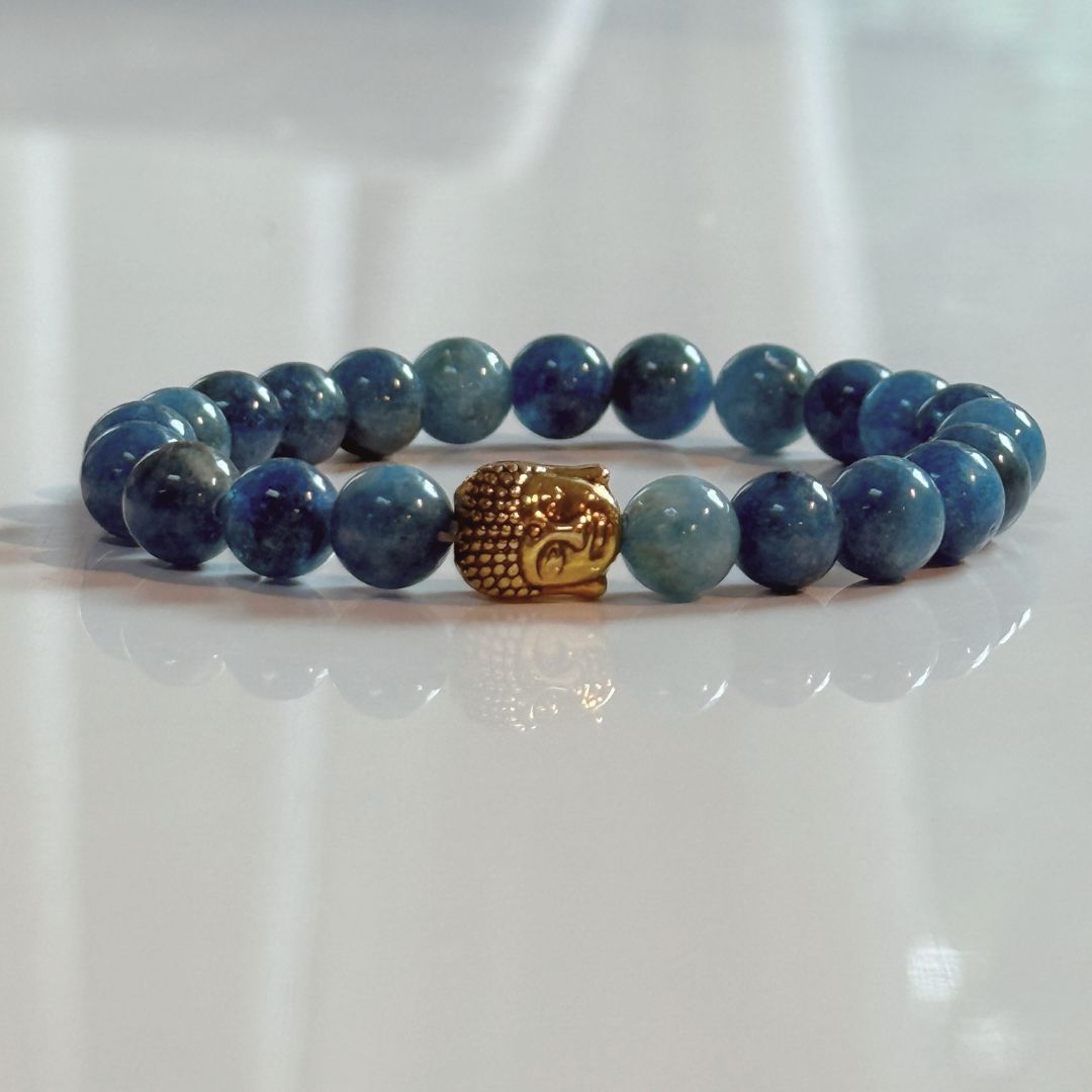 Buddha Crystal Beaded Bracelet - Apatite
