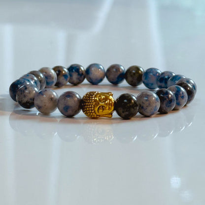 Buddha Crystal Beaded Bracelet - Sodalite