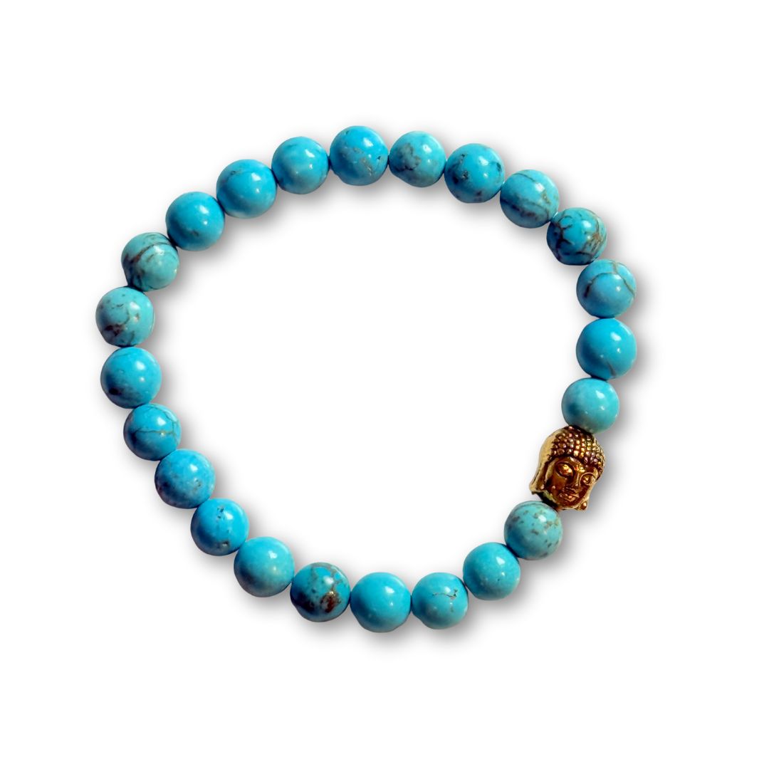 Buddha Crystal Beaded Bracelet - Turquoise