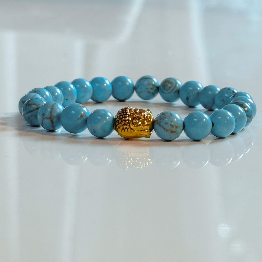 Buddha Crystal Beaded Bracelet - Turquoise