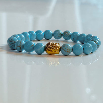 Buddha Crystal Beaded Bracelet - Turquoise