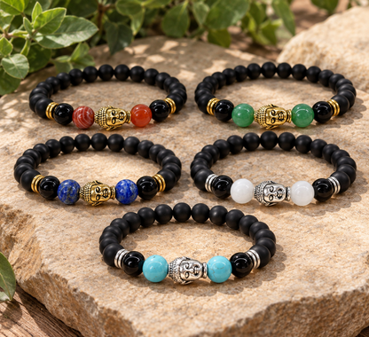 Buddha Black Obsidian Beaded Bracelets (for Target)