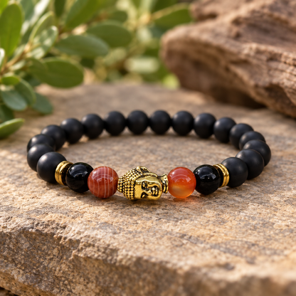 Buddha Black Obsidian Beaded Bracelets (for Target)