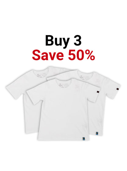 Round Neck T-shirt, Unisex White