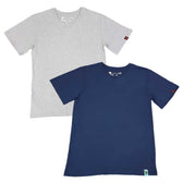 Organic Cotton T-Shirts Bundle (Grey & Navy) - Vegan America