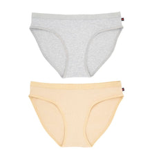 Ethical Women's Bikini Underwear (2 Pack Grey and Latte )