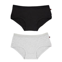 Ethical Women's Boyleg Underwear (2 Pack Black and Grey)