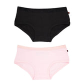 Ethical Women's Boyleg Underwear (2 Pack Black and Pink) - Vegan America
