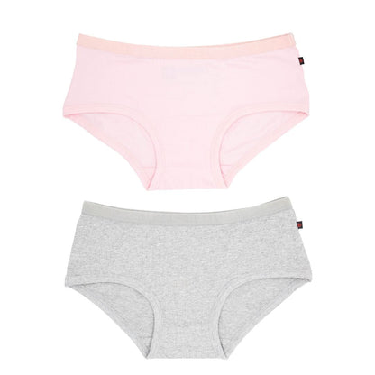 Ethical Women's Boyleg Underwear (2 Pack Pink and Grey)
