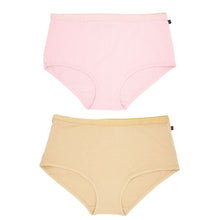 Ethical Women's Full Brief Underwear (2 Pack Pink and Latte)