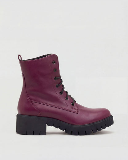 Women's Boots Workers No. 3 Burgundy - Vegan America