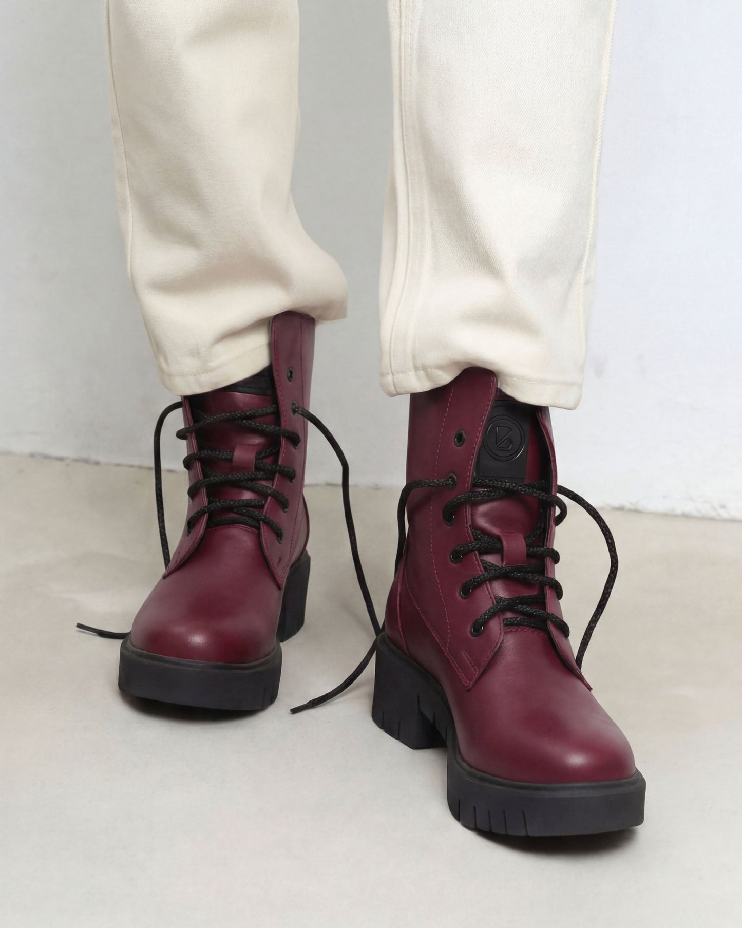Women's Boots Workers No. 3 Burgundy - Vegan America