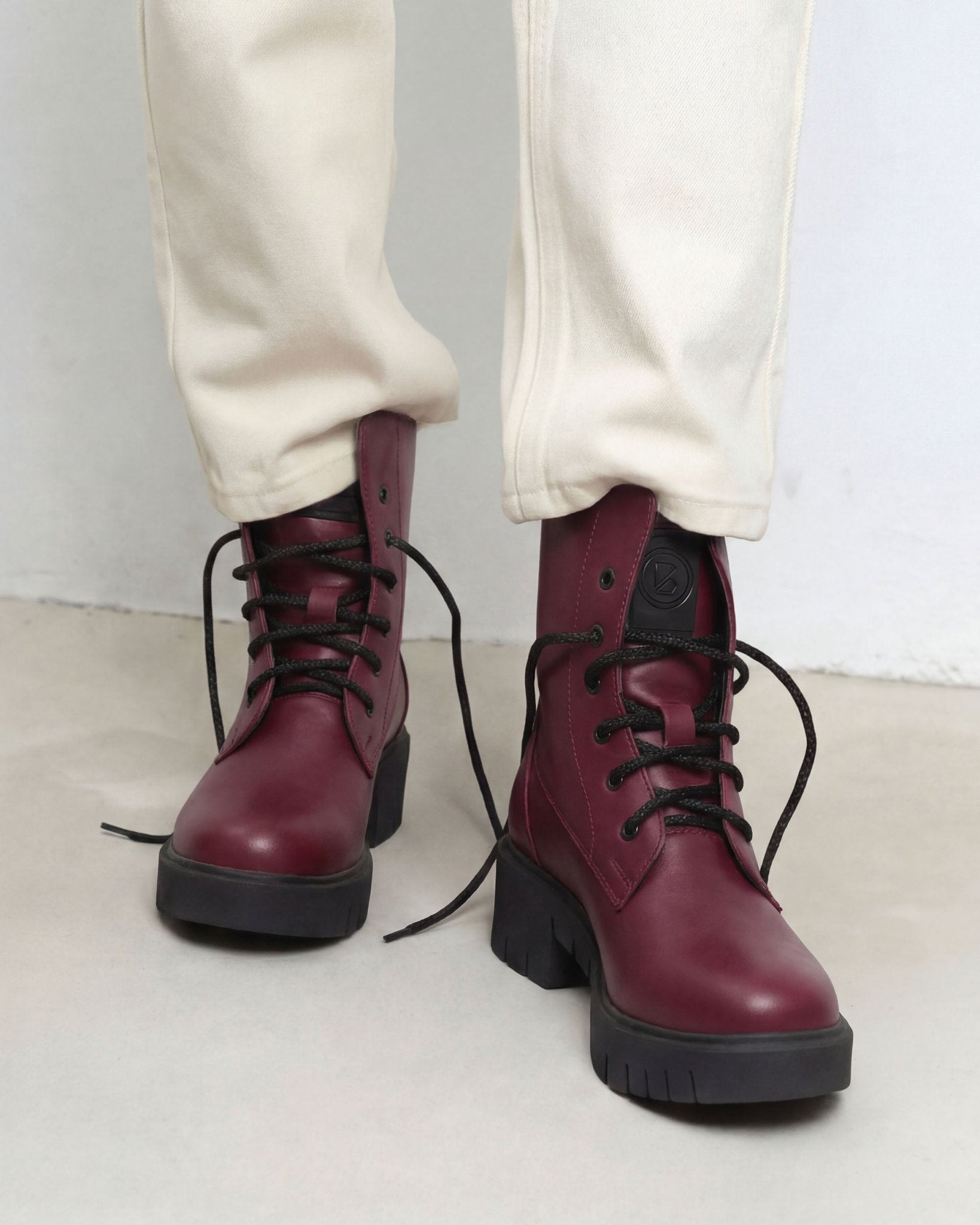 Women's Boots Workers No. 3 Burgundy - Vegan America