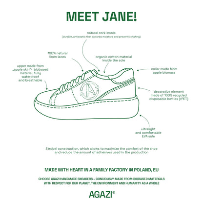 Apple sneakers JANE - cappucino