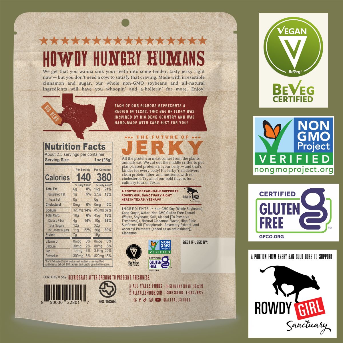 12 - Pack Pick Your Own Jerky & Bacony Bits - Vegan America
