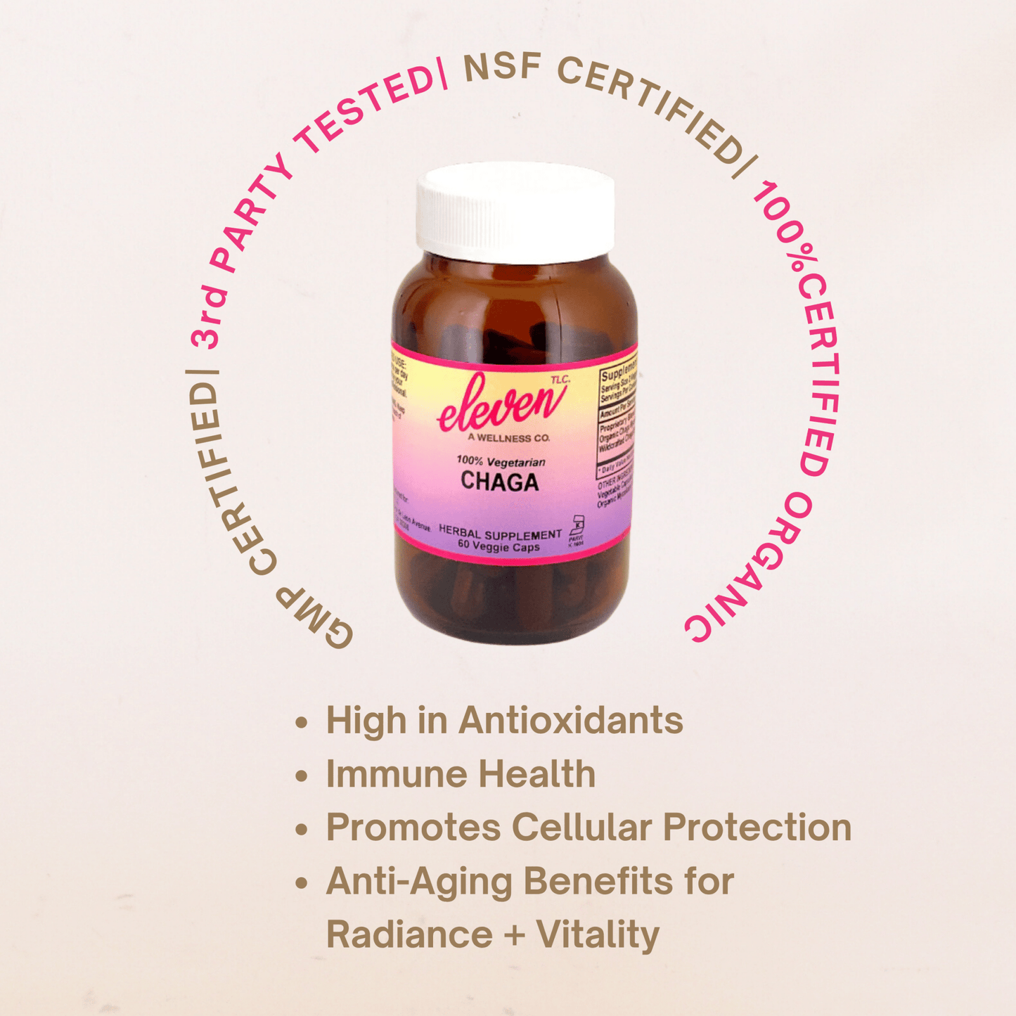 Organic Chaga Mushroom Capsules |60 Count - Vegan America