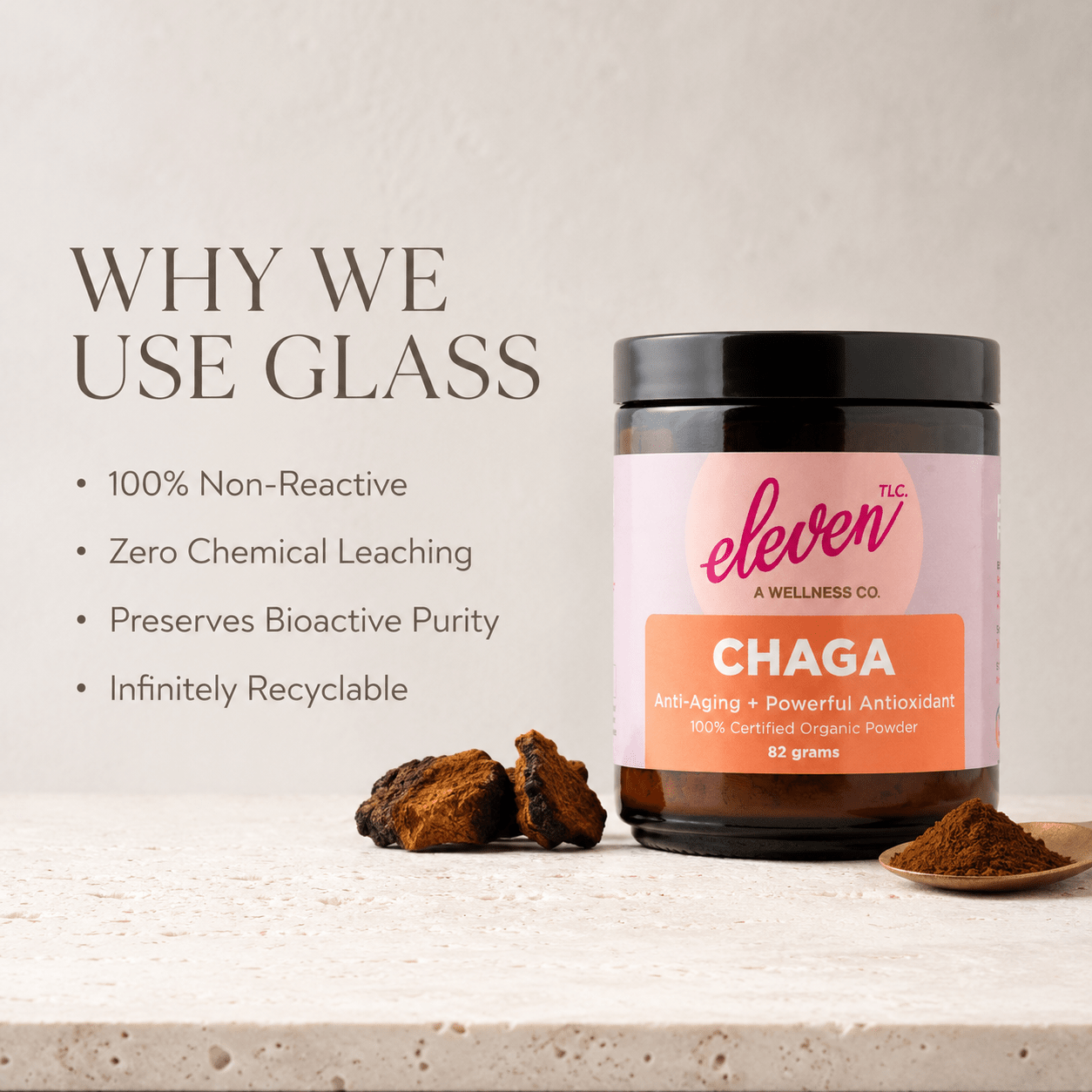 Organic Chaga Mushroom Powder - Vegan America