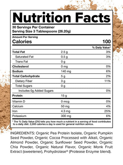 COMPLEMENT® Organic Plant - Based Protein - Chocolate - Vegan America