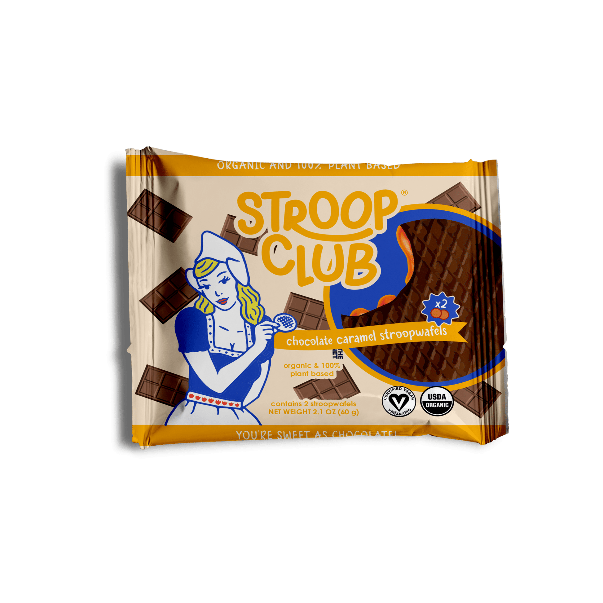 Variety Pack Caramel Plant Based and Organic Stroopwafels (box of 12x 2 - pack - 24 total) - Vegan America