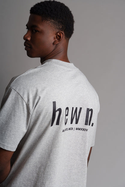 Men's Organic Cotton Signature Oversized T-Shirt | Rock Grey Marl