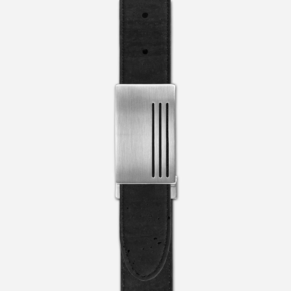 Reversible Cork Belt with Plaque Buckle 35 mm (1 3/8")