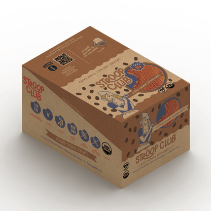 Coffee Caramel Plant Based and Organic Stroopwafels (box of 12x 2 - pack - 24 total) - Vegan America