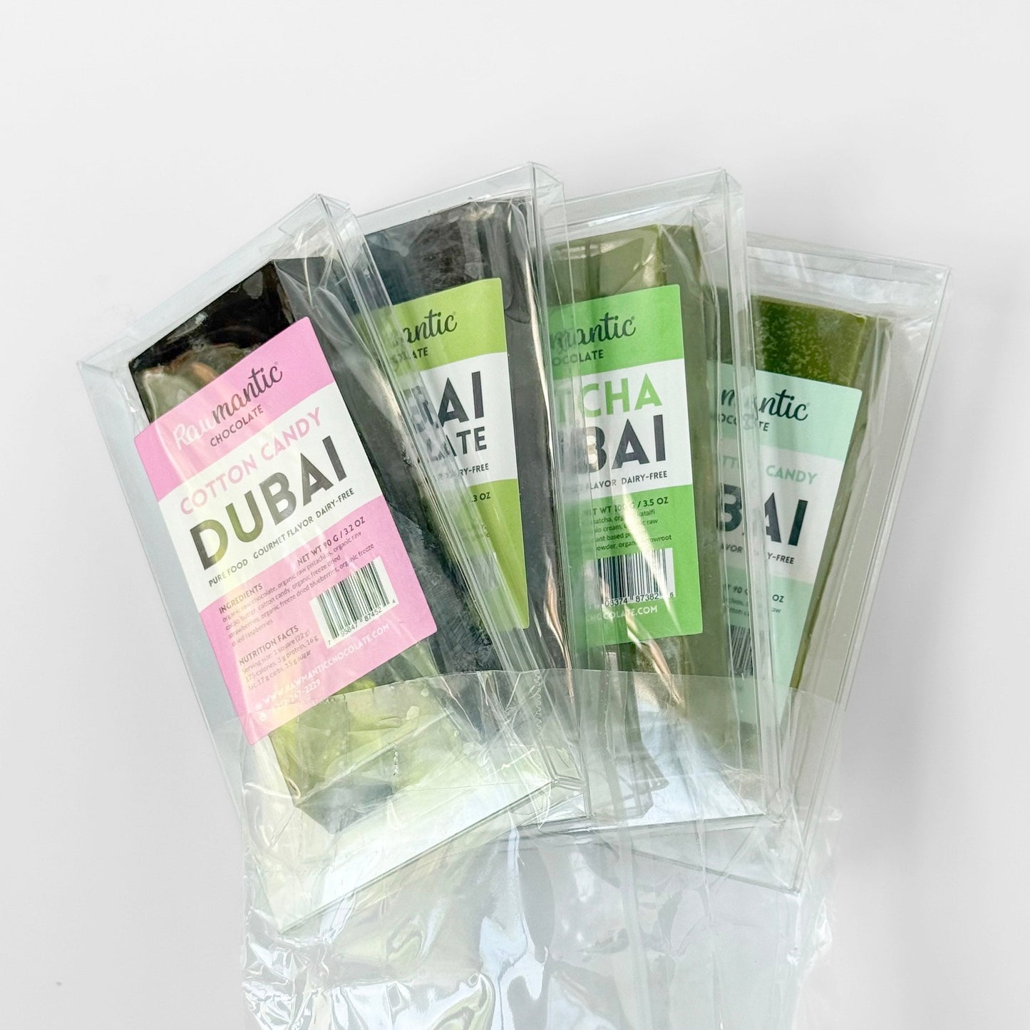 Dubai Chocolate, Cotton Candy Angel Hair Multi-Serve Best Sellers Bundle. Pack of 4