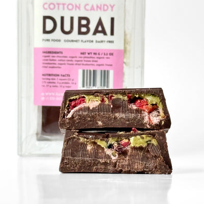 Cotton Candy Angel Hair Dubai chocolate plant based, vegan Bar. 90g - Vegan America