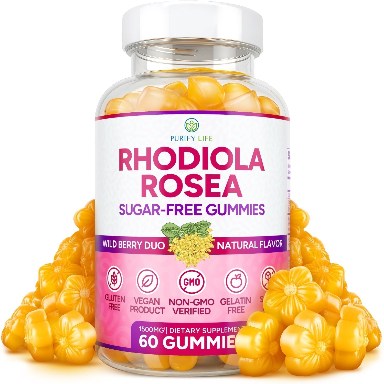 Sugar - Free Rhodiola Rosea Gummies - Vegan America