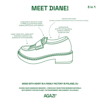 3 in 1 Apple loafers DIANE - black