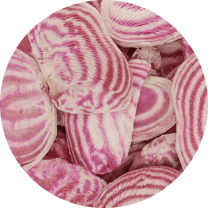Freeze Dried Candy Cane Beet Chips - Vegan America