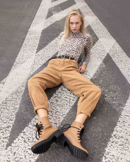 Workers boots No. 3 carmel - Vegan America