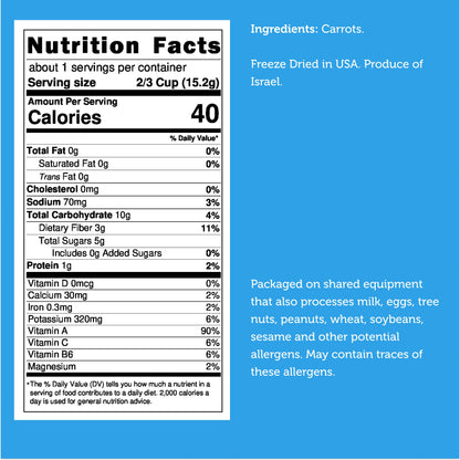 Freeze Dried Carrot Chips