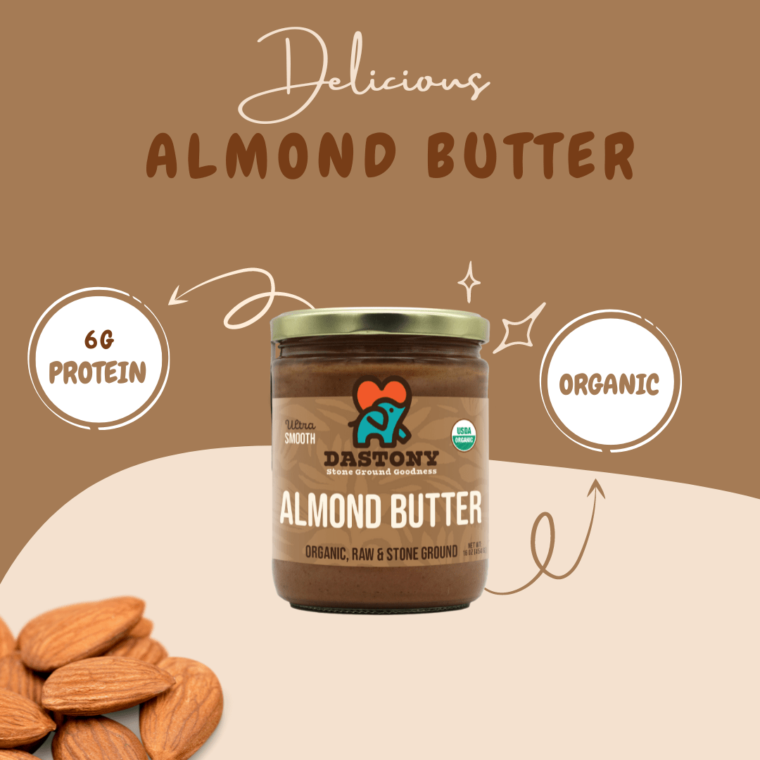 Organic Raw Almond Butter, 16 oz - Vegan America
