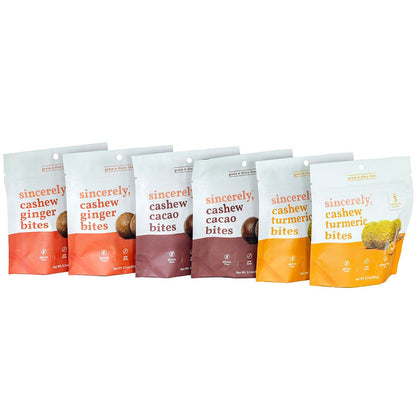Cashew Bites Mix Pack – 6 Pack | Paleo-Friendly Snacks