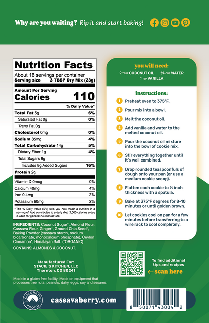 Gingersnap Almond Flour Cookie Mix **Limited Edition**