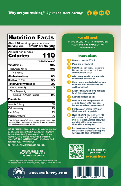Loaded Almond Flour Cookie Mix