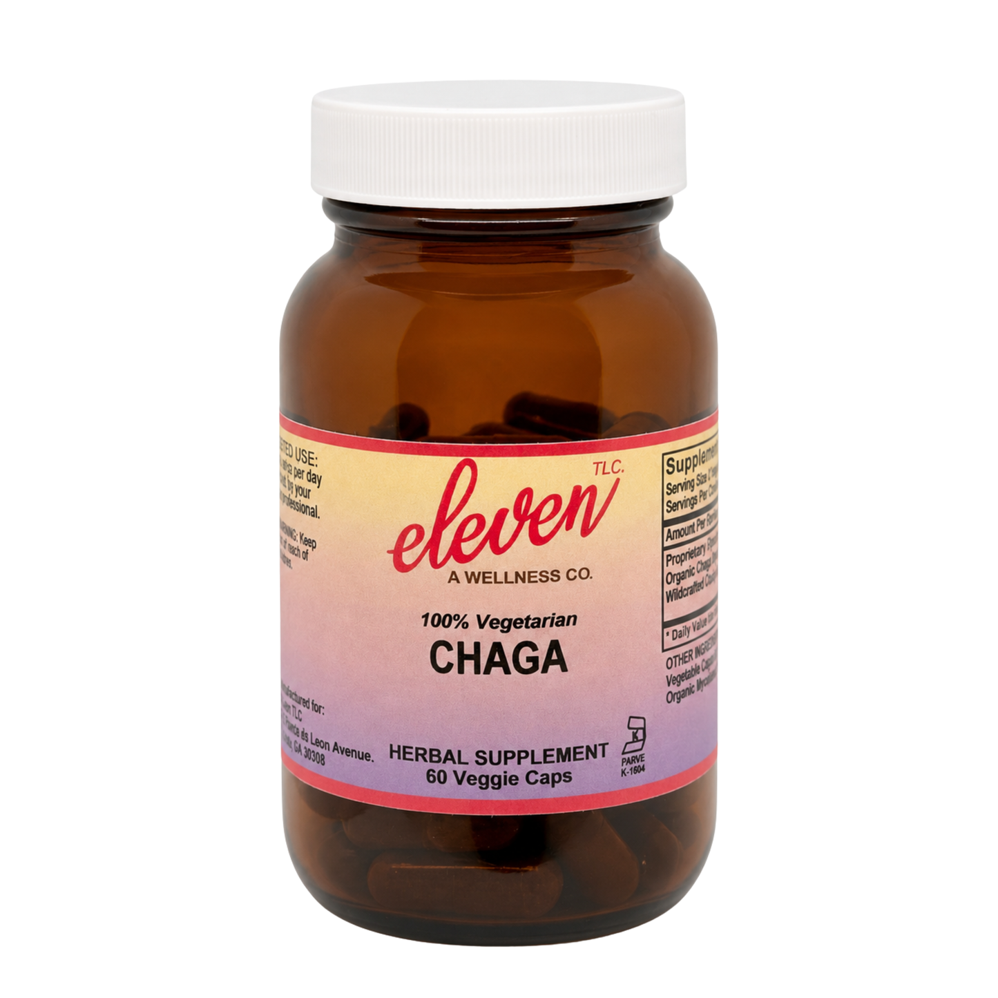 Organic Chaga Mushroom Capsules | Immune Support | 60 Count