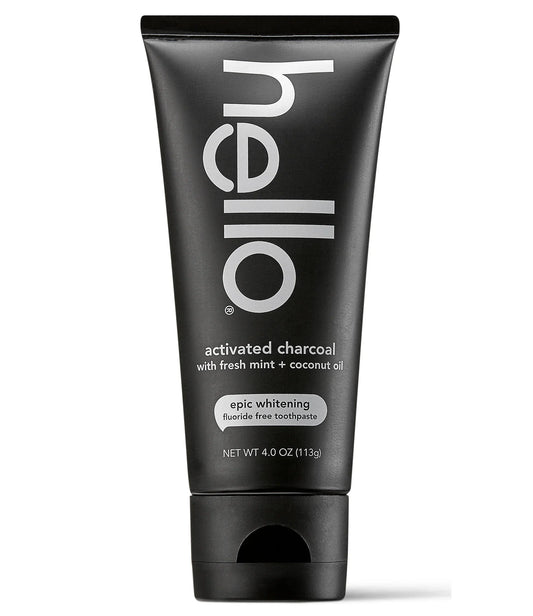 hello activated charcoal epic whitening fluoride free toothpaste