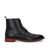 Men's Vegan Lace-Up Boots Chase Black - Vegan America
