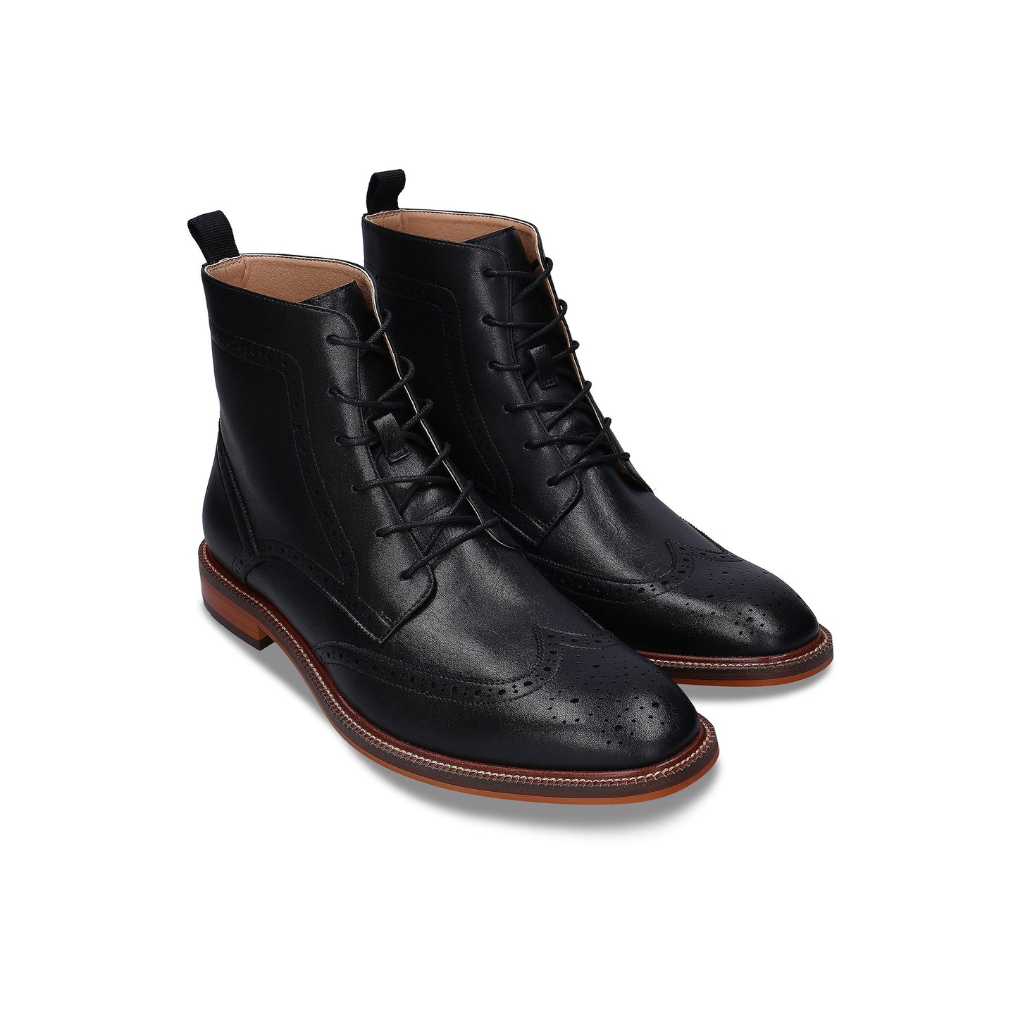 Men's Vegan Lace-Up Boots Chase Black