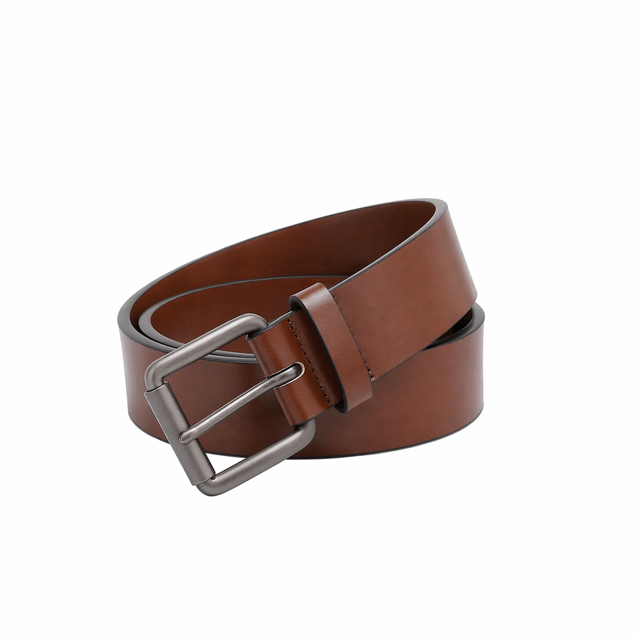 Casual belt w/ Roller buckle in Gunmetal (30 - 36) - Vegan America