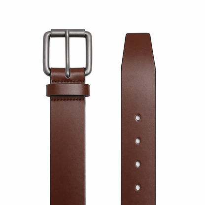 Casual belt w/ Roller buckle in Gunmetal (30 - 36) - Vegan America