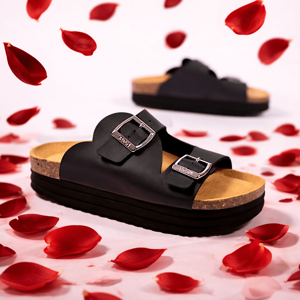 Heart Comfort Footbed Sandals - Vegan America