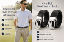 Professional Reversible 1 - Polished SS - Golf Vegan Belt - Vegan America