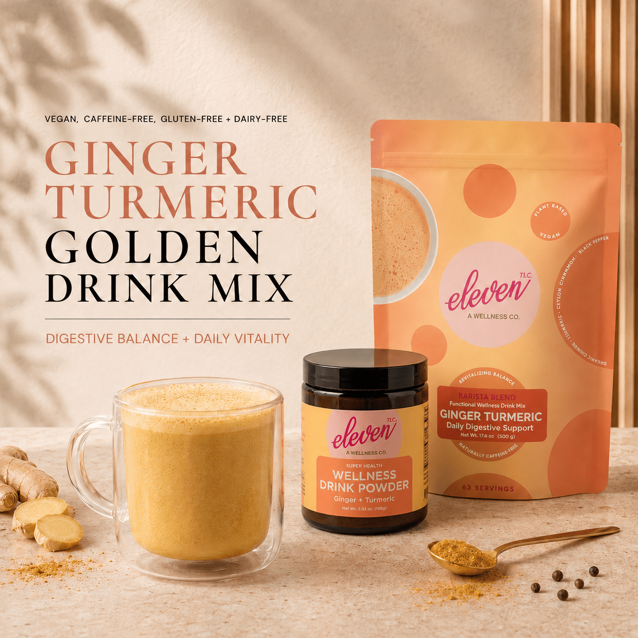 Organic Ginger Turmeric Golden Milk Latte Base | 500g Bulk Foodservice - Vegan America