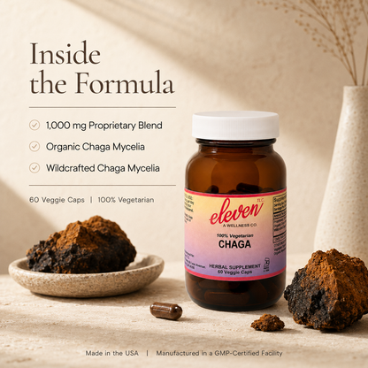 Organic Chaga Mushroom Capsules | Immune Support | 60 Count