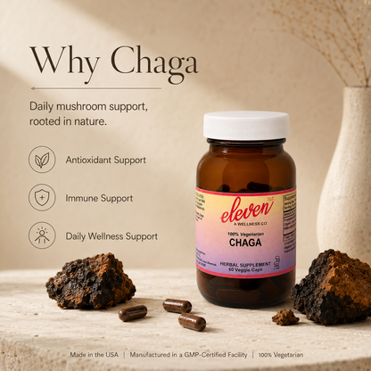 Organic Chaga Mushroom Capsules | Immune Support | 60 Count